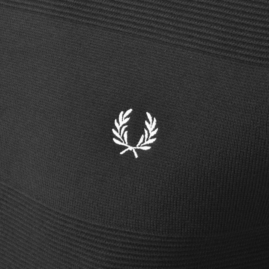 Alternative Image for ProductFred Perry Crew Neck Textured Knit Jumper Black3